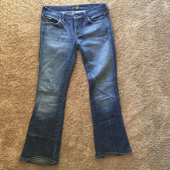 7 For All Mankind SZ 29 White  A Pocket Boot cut - Picture 3 of 5